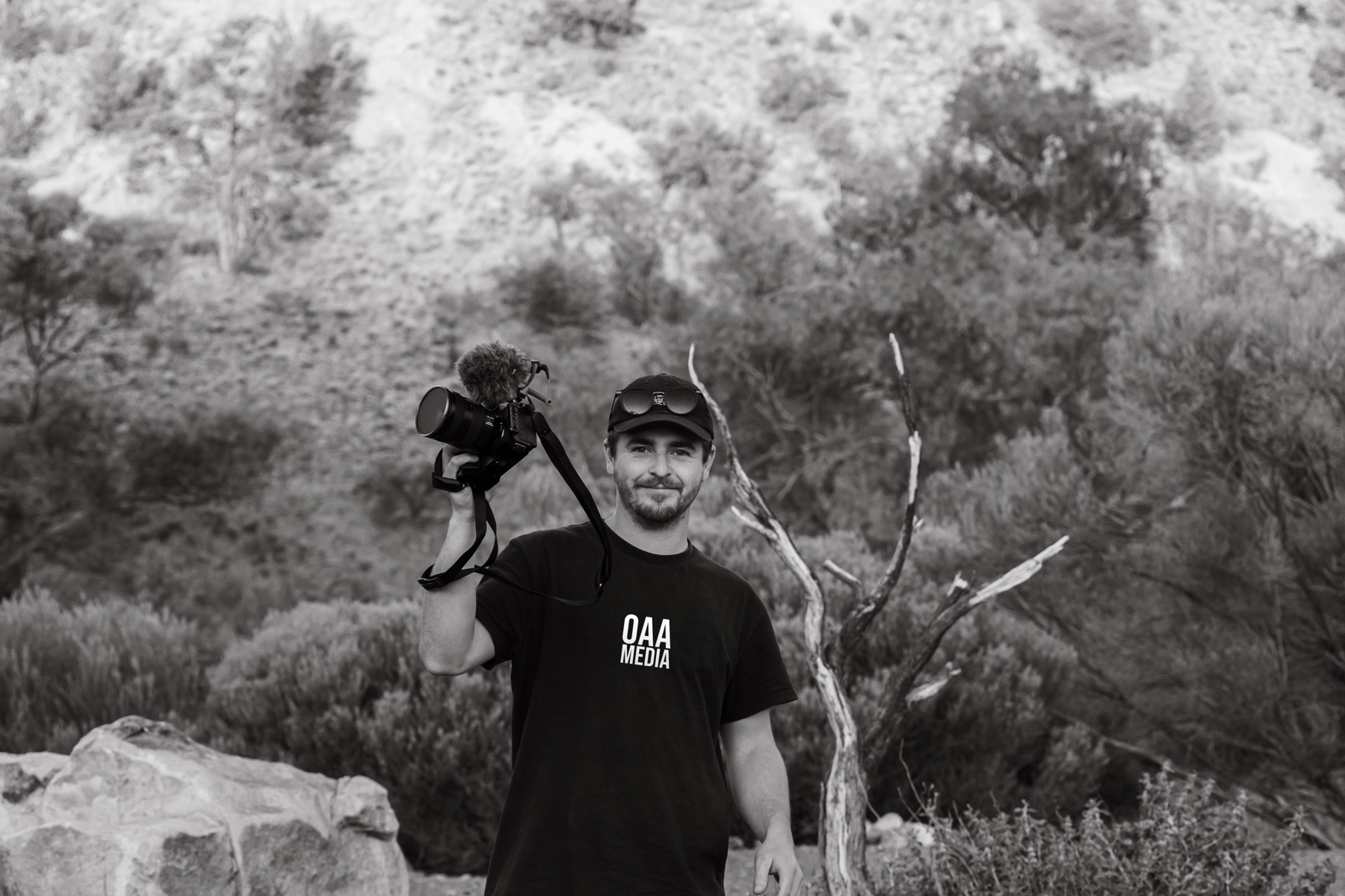 Sam on location in the ranges